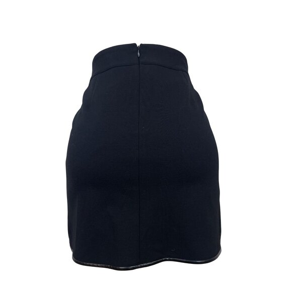 White House Black Market Womens Black Mini Skirt Zipper Accent Size 6 - Picture 3 of 7